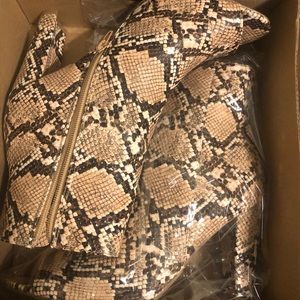 Brand New Snake Print Booties